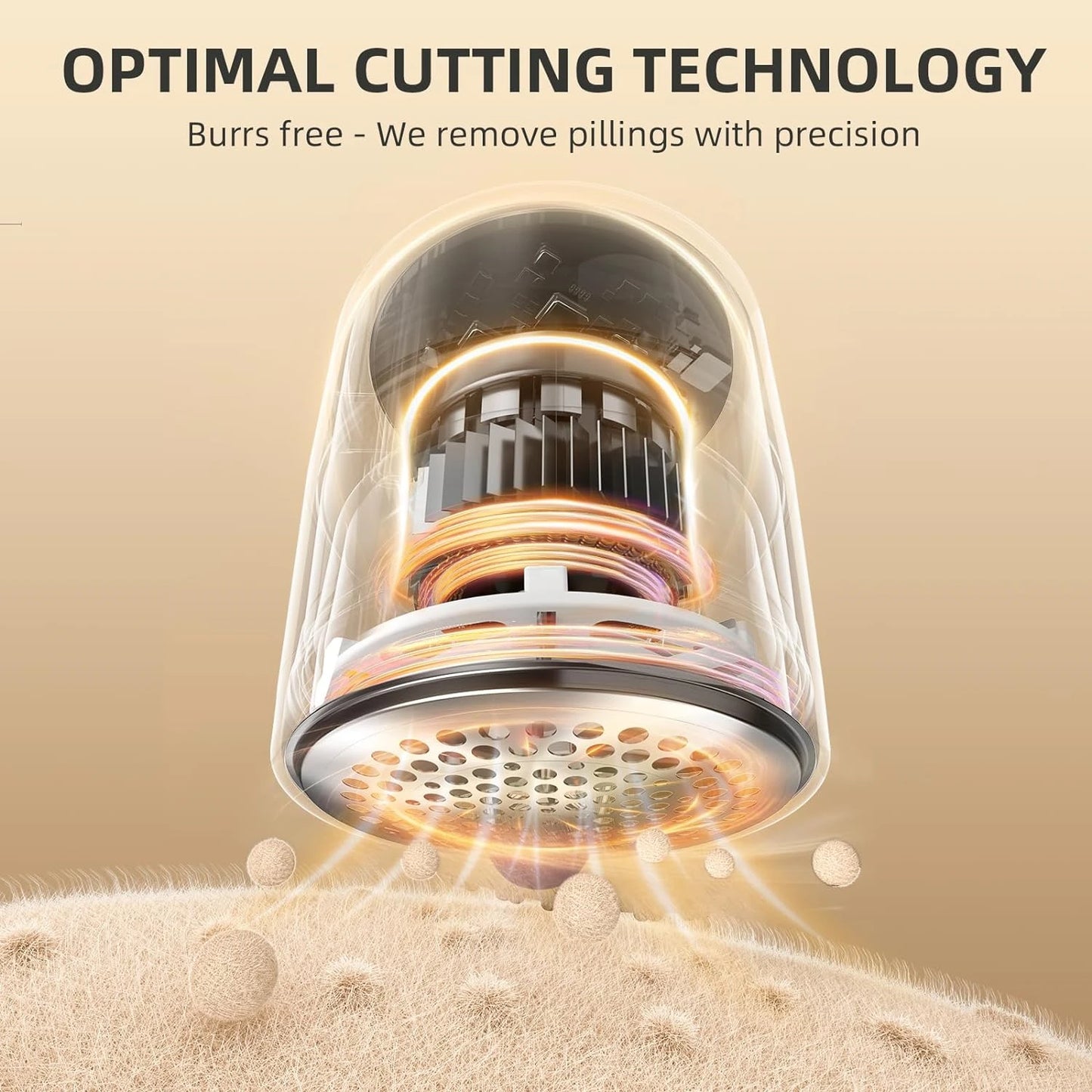 Electric Rechargeable Lint Remover with LED Display – 3 Speeds, 6-Blade