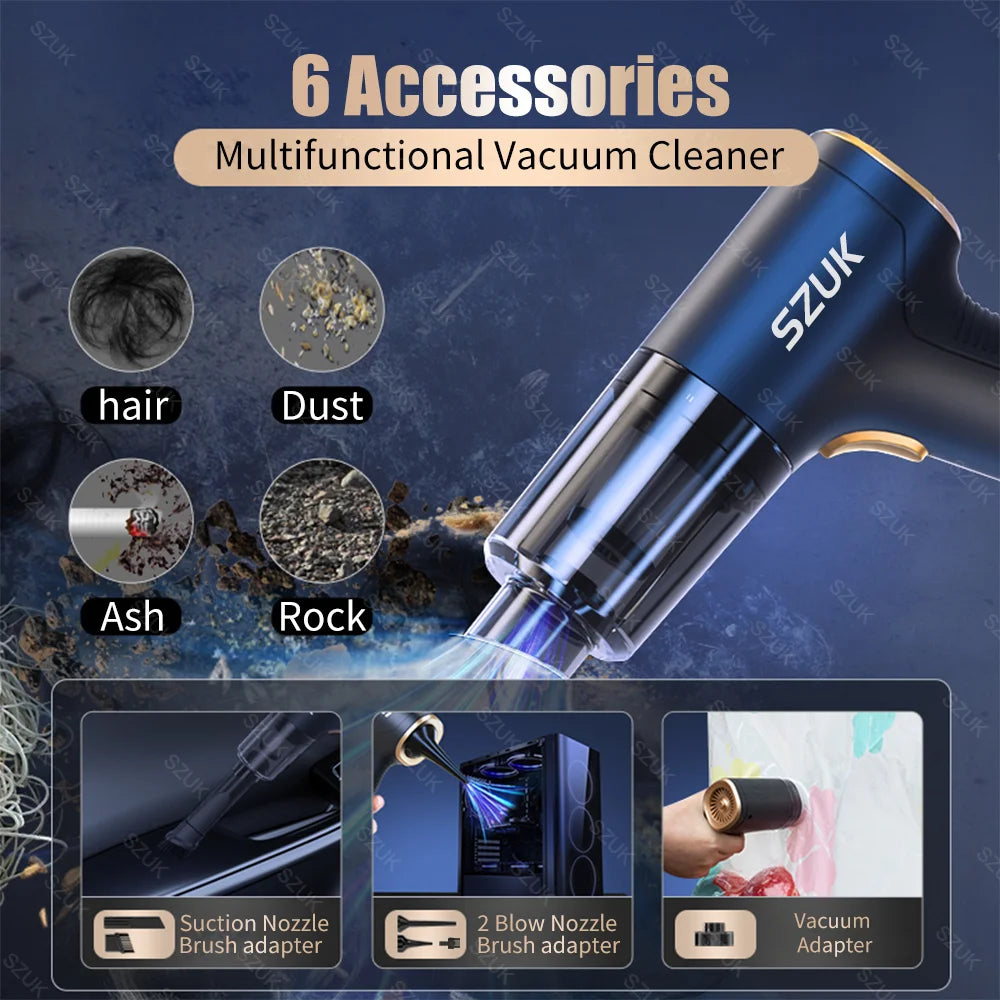 Mini Car Vacuum – Ultra Powerful, Cordless, and Portable