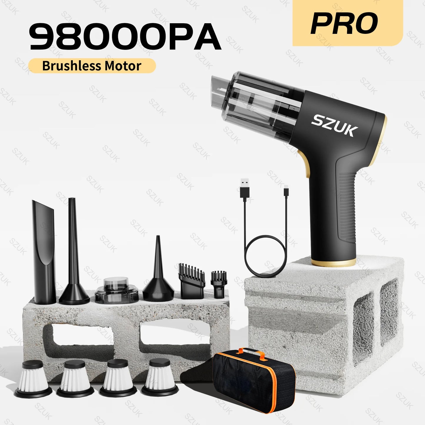 Mini Car Vacuum – Ultra Powerful, Cordless, and Portable